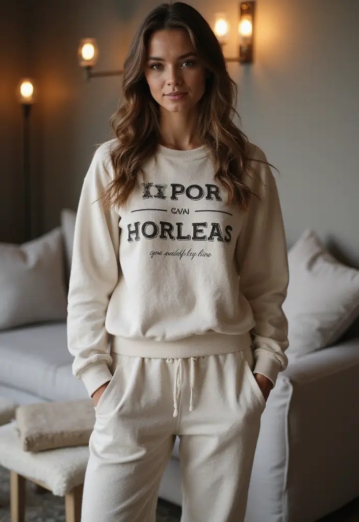 10 Casual Chic Outfits That Capture the Essence of Martha Stewart (You’ll Want to Copy #8!) - 10. Customized Sweatshirt and Joggers