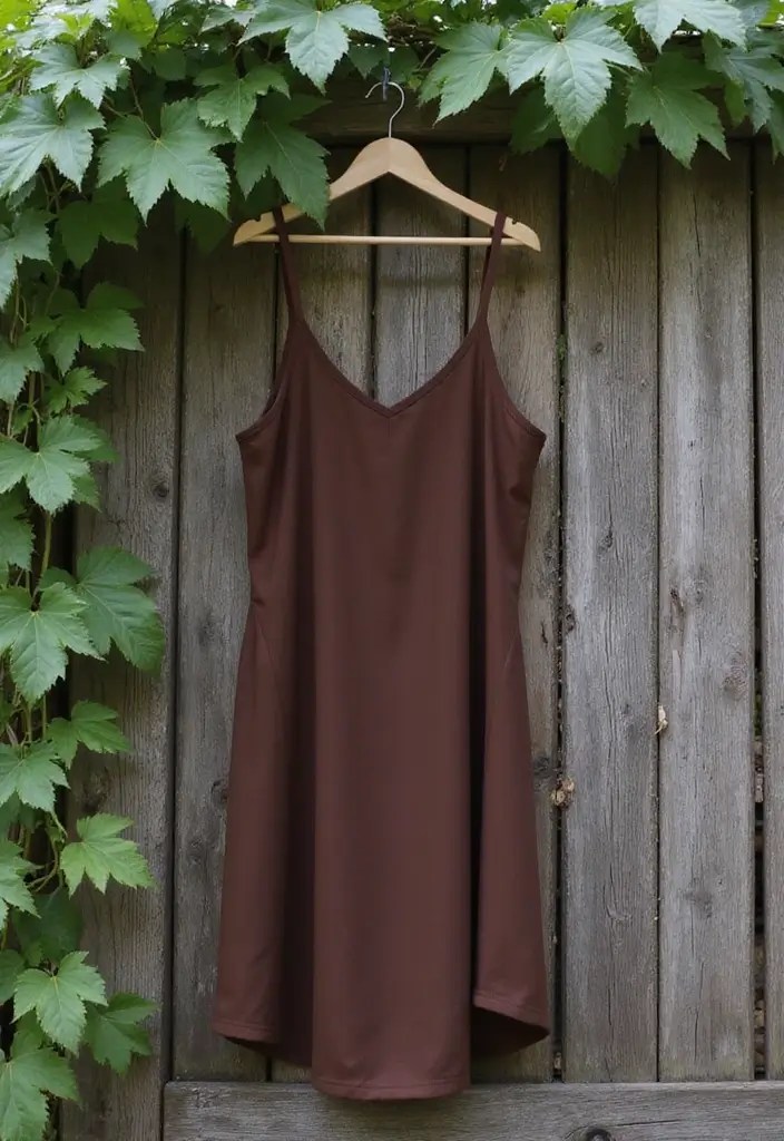 14 Trendy Chocolate Brown Summer Tops You Need to Own This Season (You’ll Love #7!) - 7. Flowy Chocolate Brown Camisole