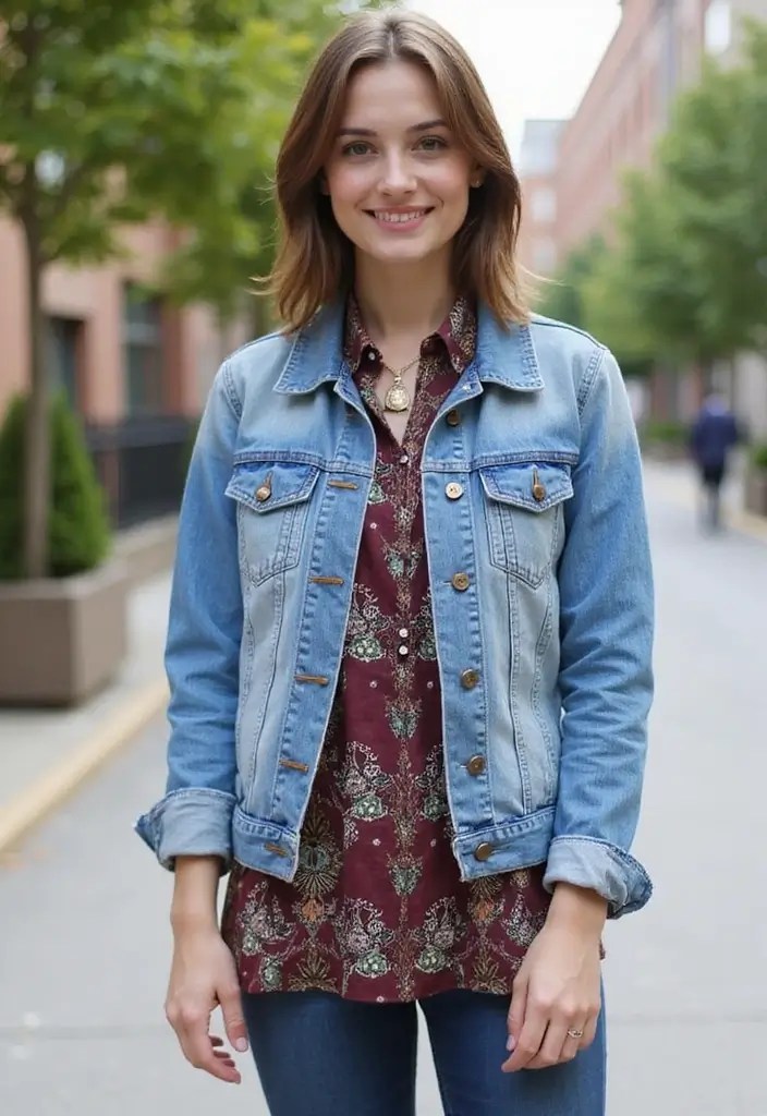 19 Pattern Mixing Tricks That’ll Make You the Maximalist Style Icon of Your Friends! - 15. Daring Denim: Mixed Patterns and Prints