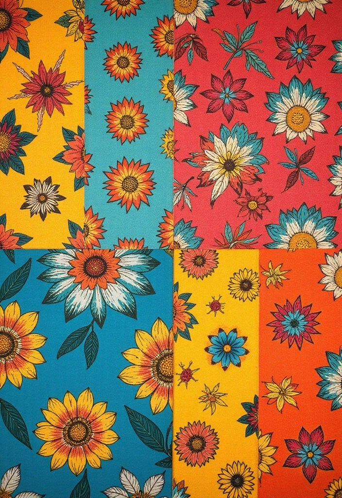 19 Pattern Mixing Tricks That’ll Make You the Maximalist Style Icon of Your Friends! - 8. Retro Chic with 70s Floral and Bold Abstracts