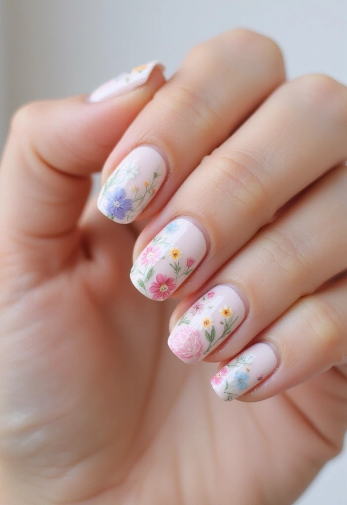 25 Stunning Nail Designs That'll Elevate Your Style Game (You Won't Believe #12!) - 16. Wildflower Dream
