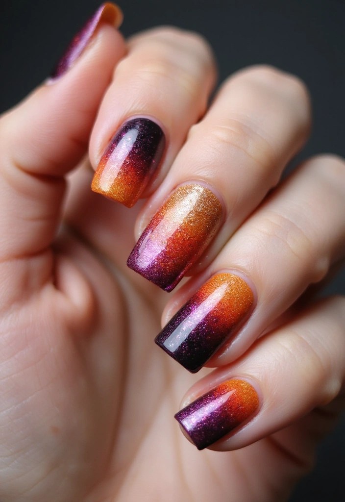 25 Stunning Nail Designs That'll Elevate Your Style Game (You Won't Believe #12!) - 6. Sunset Silhouette