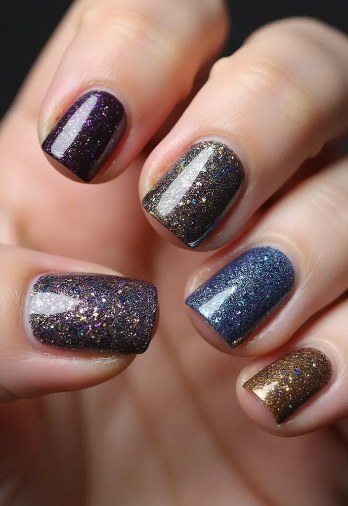 25 Stunning Nail Designs That'll Elevate Your Style Game (You Won't Believe #12!) - 9. Glitter Galore