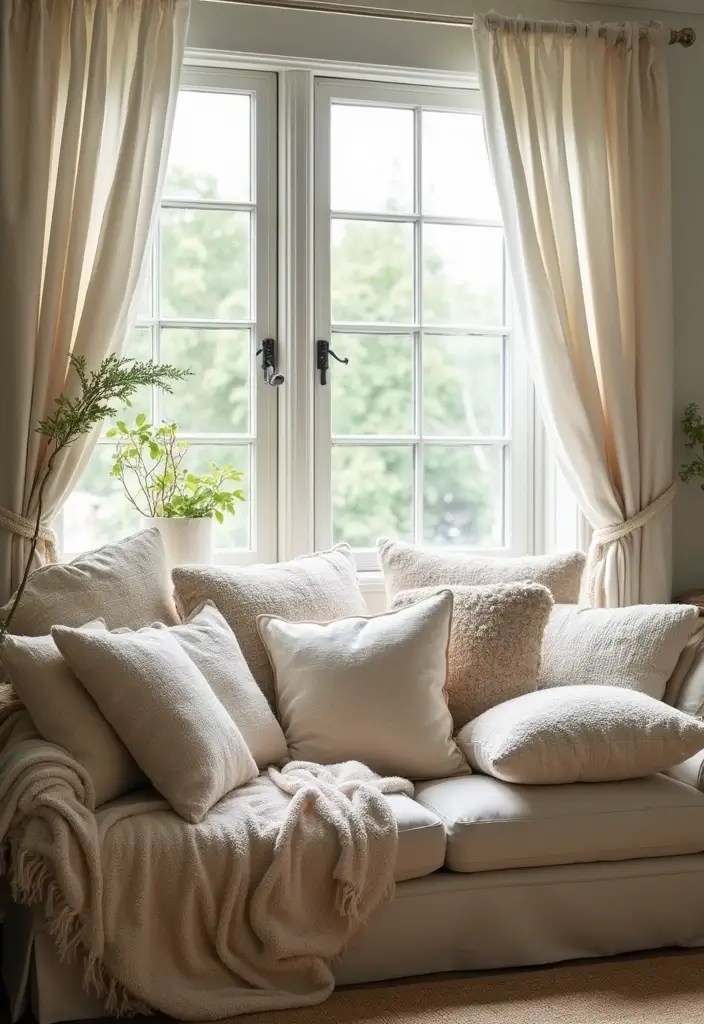 How to Transform Your Space with Cozy Farmhouse Decor - 3. Soft Textiles for Comfort